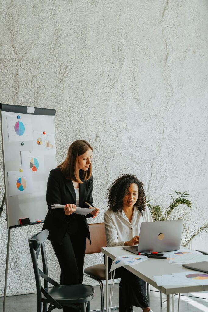 Beautiful Women Working at the Office